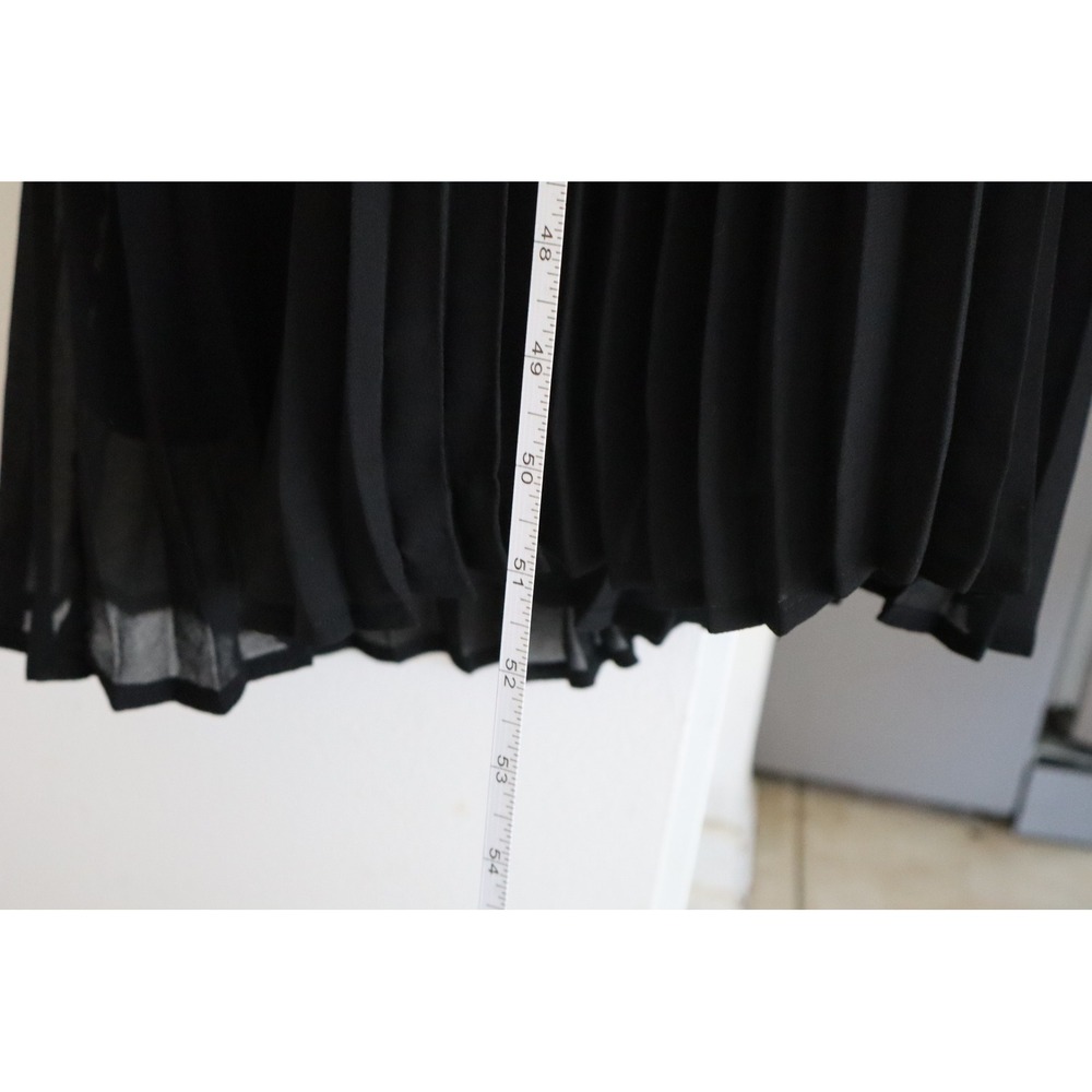 Victorias Secret Women Black Pleated Maxi Dress size XS Short Adjustable Straps - Picture 6 of 9
